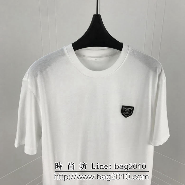 PP19ss早春新款短袖 後背骷髏燙鑽營造立體感 採用絲光面料 高版本男女同款 ydi2121